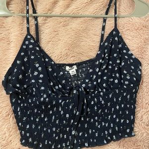 Garage blue smocked cami